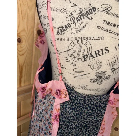 Anthropologie Sleeveless V-Neck Ruffle Midi Dress Size XL Floral Feminine Fairy - Picture 7 of 7